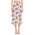 Cartoon Happy Dairy Cow Pattern Print Side Slit Midi Skirt