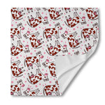 Cartoon Happy Dairy Cow Pattern Print Silk Bandana