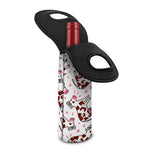 Cartoon Happy Dairy Cow Pattern Print Single Neoprene Wine Tote