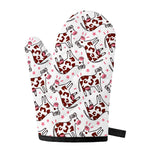 Cartoon Happy Dairy Cow Pattern Print Single Oven Mitt