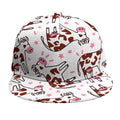 Cartoon Happy Dairy Cow Pattern Print Snapback Cap