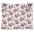 Cartoon Happy Dairy Cow Pattern Print Tapestry
