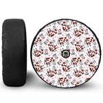 Cartoon Happy Dairy Cow Pattern Print Tire Cover With Camera Hole