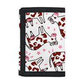 Cartoon Happy Dairy Cow Pattern Print Trifold Wallet