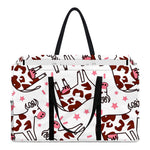Cartoon Happy Dairy Cow Pattern Print Utility Tote Bag