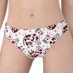 Cartoon Happy Dairy Cow Pattern Print Women's Panties