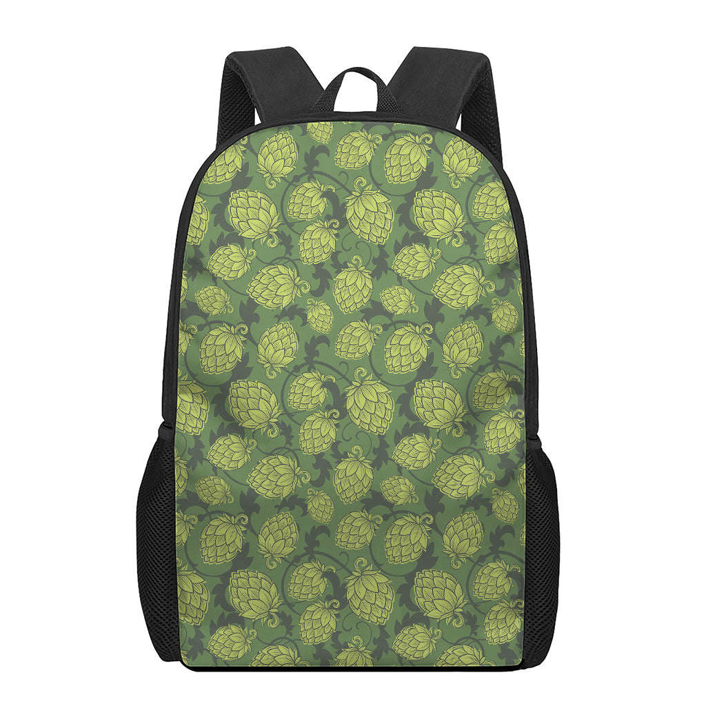 Cartoon Hop Cone Pattern Print 17 Inch Backpack