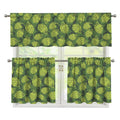 Cartoon Hop Cone Pattern Print 3 Piece Kitchen Curtains