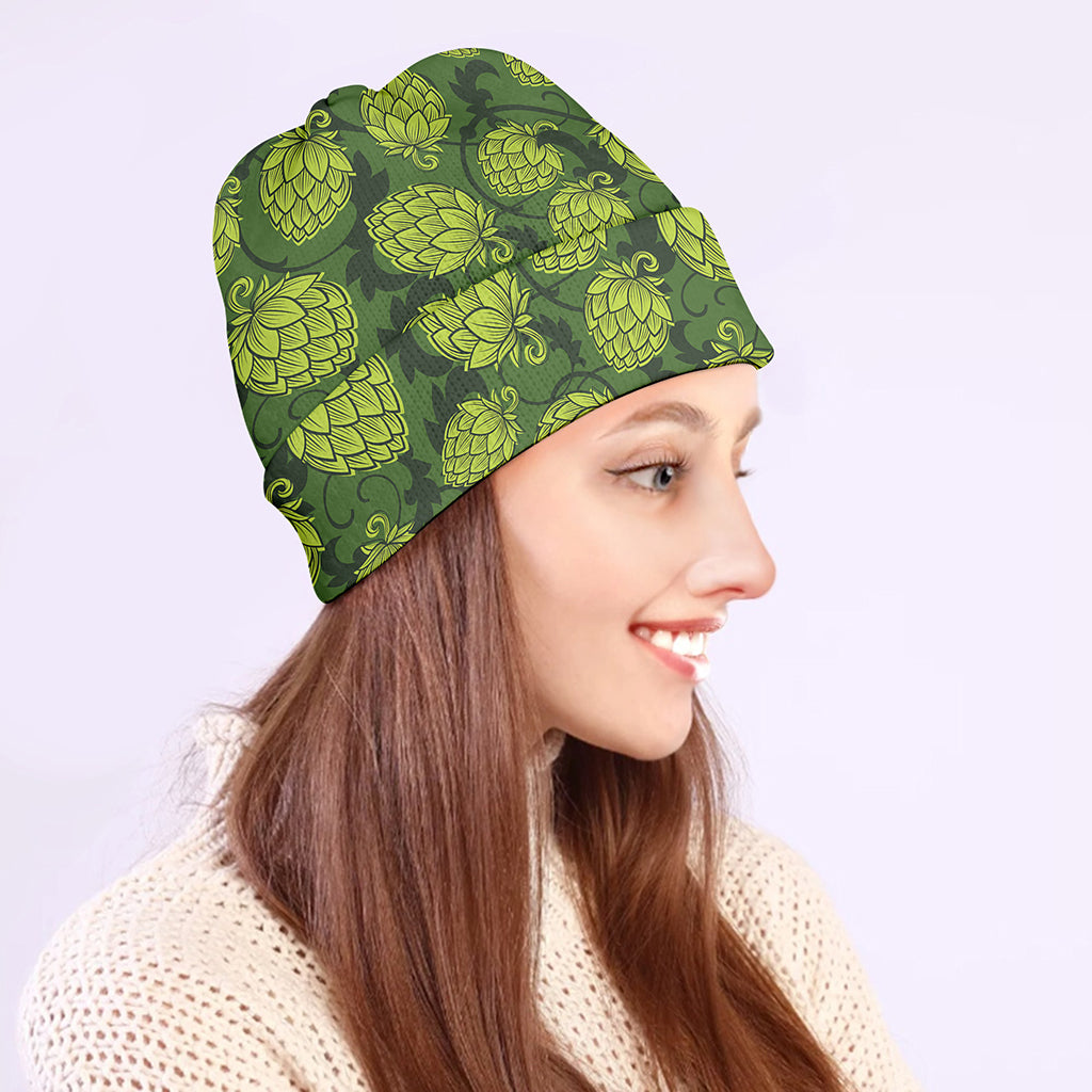 Cartoon Hop Cone Pattern Print Beanie