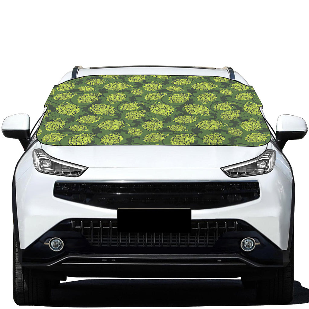 Cartoon Hop Cone Pattern Print Car Windshield Snow Cover