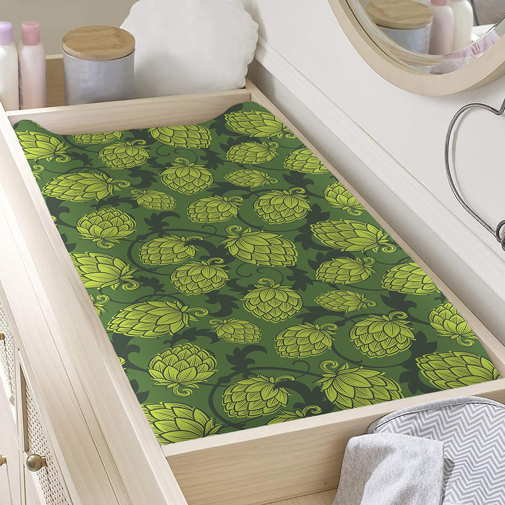 Cartoon Hop Cone Pattern Print Changing Pad Cover