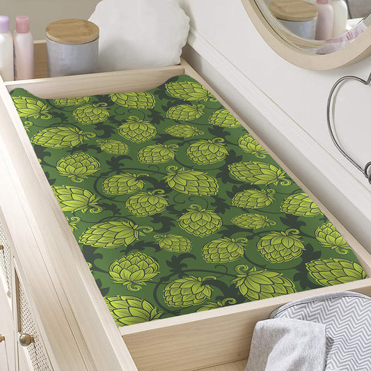 Cartoon Hop Cone Pattern Print Changing Pad Cover