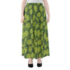 Cartoon Hop Cone Pattern Print Chiffon Maxi Skirt