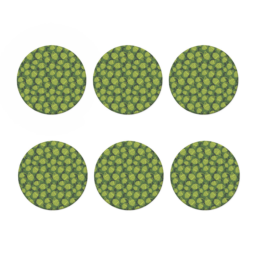 Cartoon Hop Cone Pattern Print Coaster Set