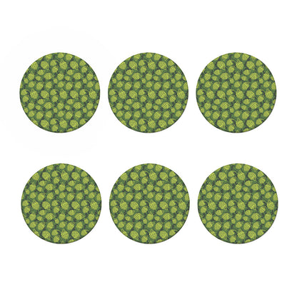 Cartoon Hop Cone Pattern Print Coaster Set