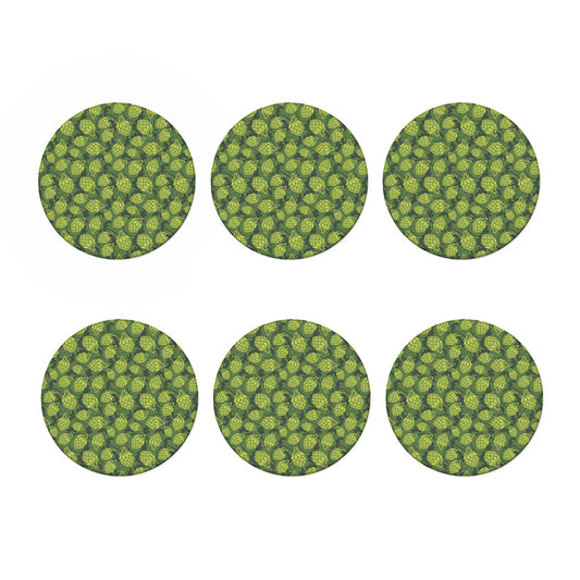 Cartoon Hop Cone Pattern Print Coaster Set