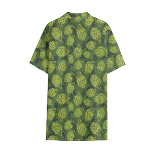 Cartoon Hop Cone Pattern Print Cotton Hawaiian Shirt