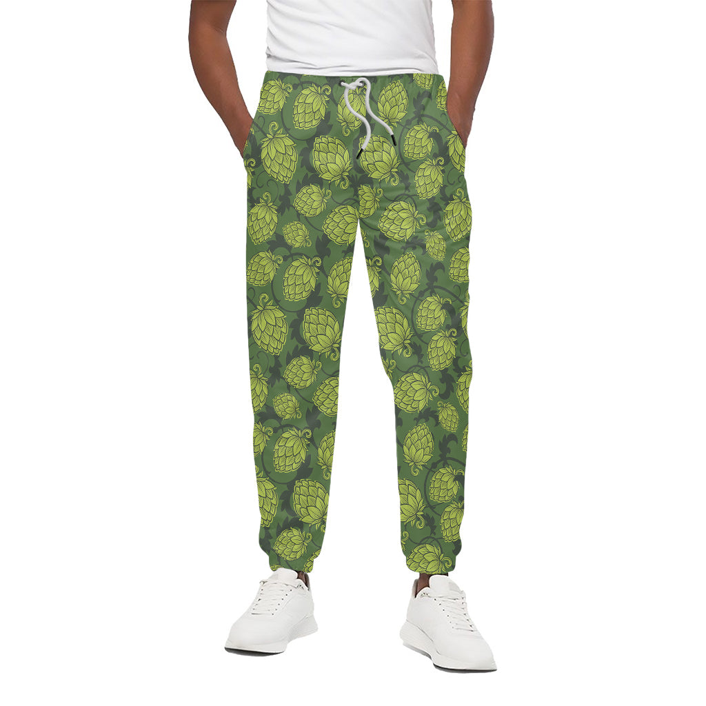 Cartoon Hop Cone Pattern Print Cotton Pants