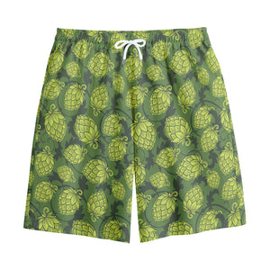 Cartoon Hop Cone Pattern Print Cotton Shorts