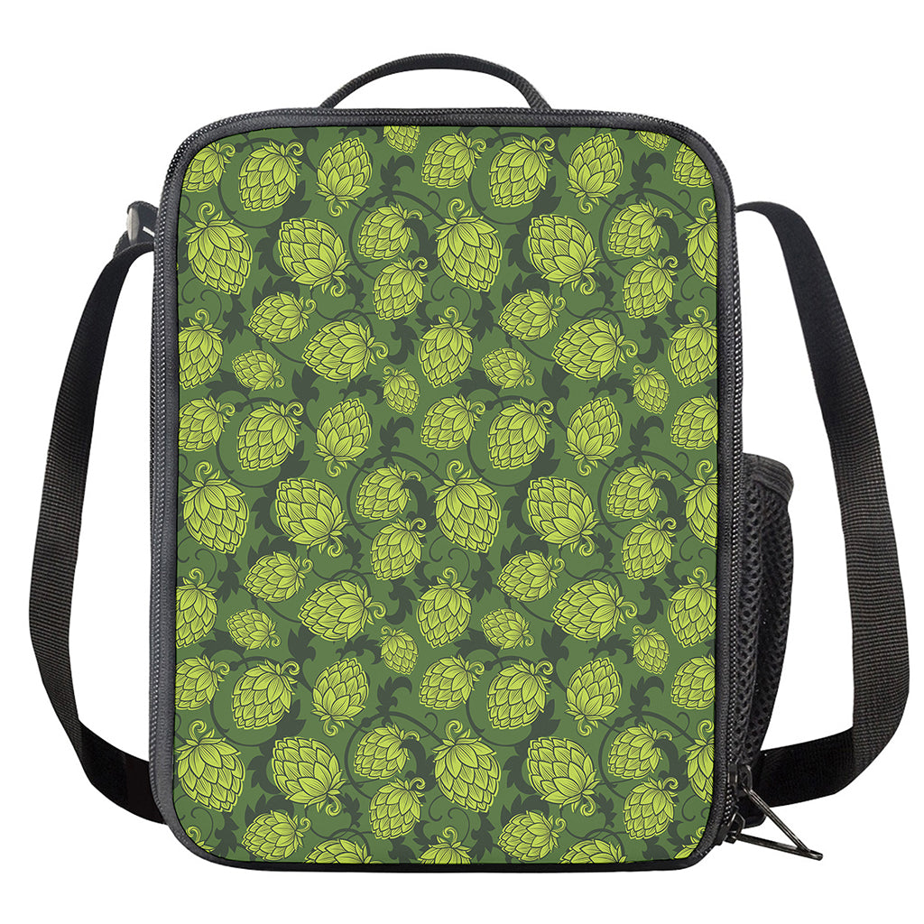 Cartoon Hop Cone Pattern Print Crossbody Lunch Bag
