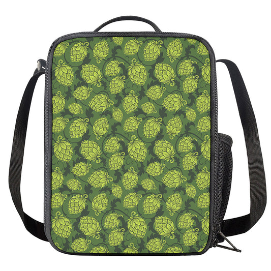 Cartoon Hop Cone Pattern Print Crossbody Lunch Bag