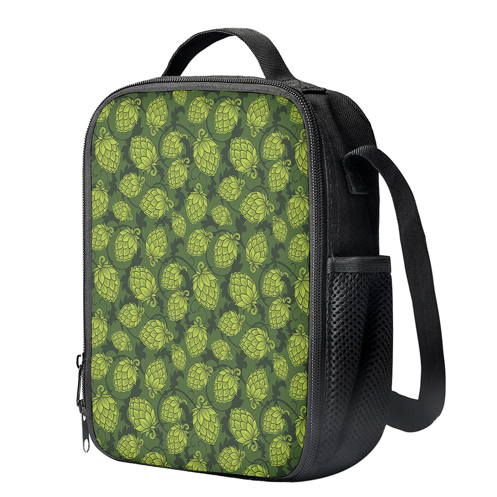 Cartoon Hop Cone Pattern Print Crossbody Lunch Bag