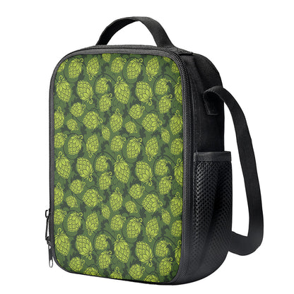 Cartoon Hop Cone Pattern Print Crossbody Lunch Bag