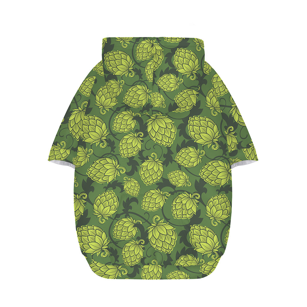 Cartoon Hop Cone Pattern Print Dog Zip Up Hoodie