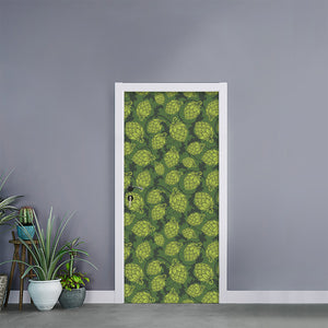 Cartoon Hop Cone Pattern Print Door Sticker