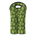 Cartoon Hop Cone Pattern Print Double Neoprene Wine Tote