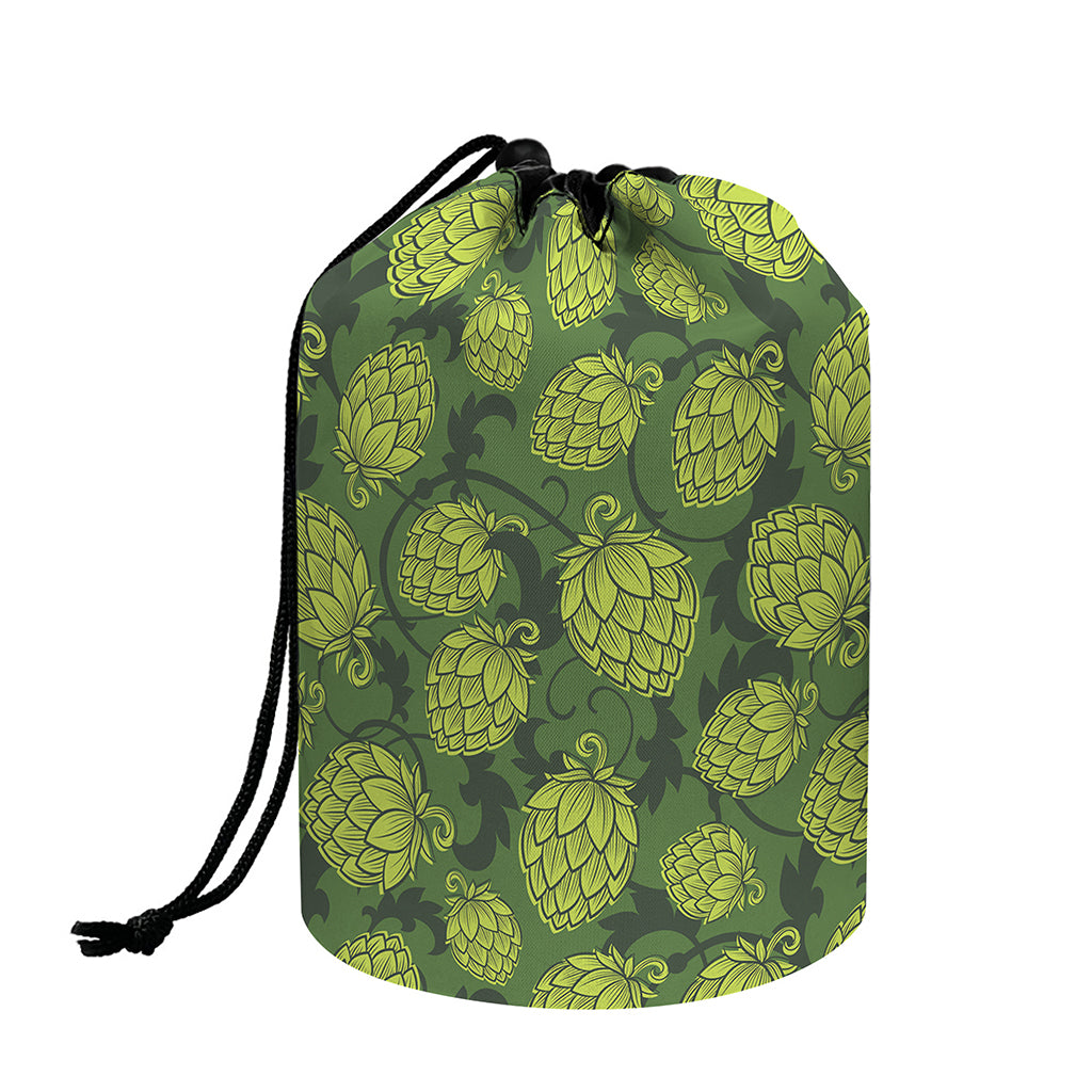 Cartoon Hop Cone Pattern Print Drawstring Makeup Bag