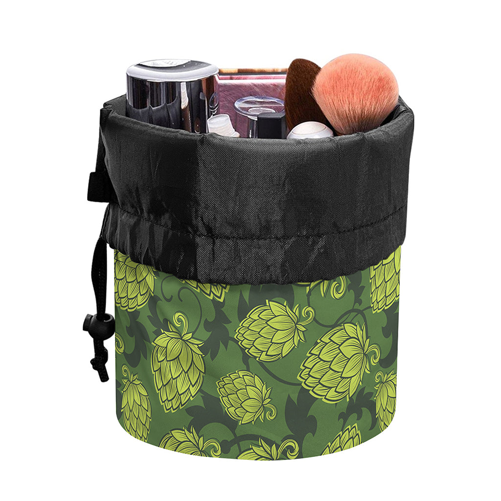 Cartoon Hop Cone Pattern Print Drawstring Makeup Bag
