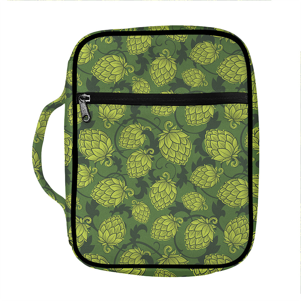 Cartoon Hop Cone Pattern Print Front Pocket Bible Bag