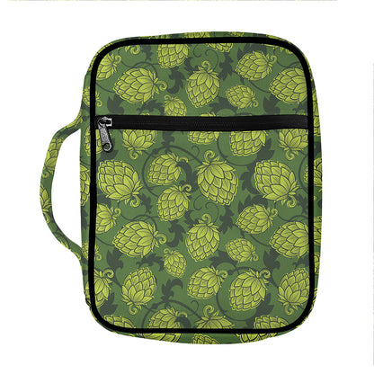 Cartoon Hop Cone Pattern Print Front Pocket Bible Bag