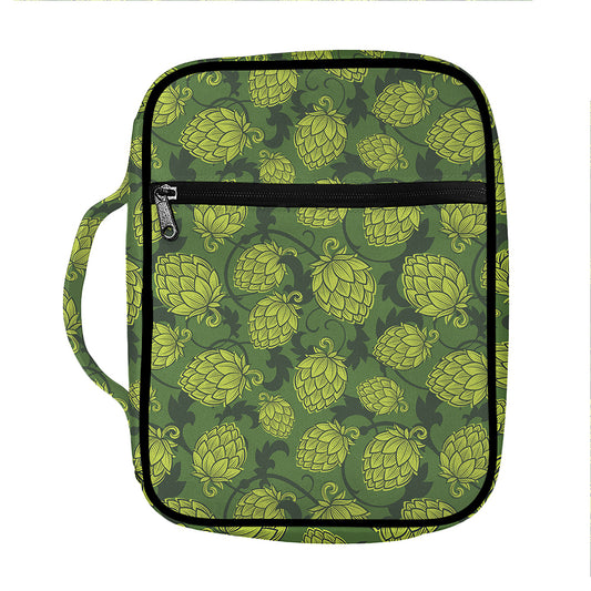 Cartoon Hop Cone Pattern Print Front Pocket Bible Bag