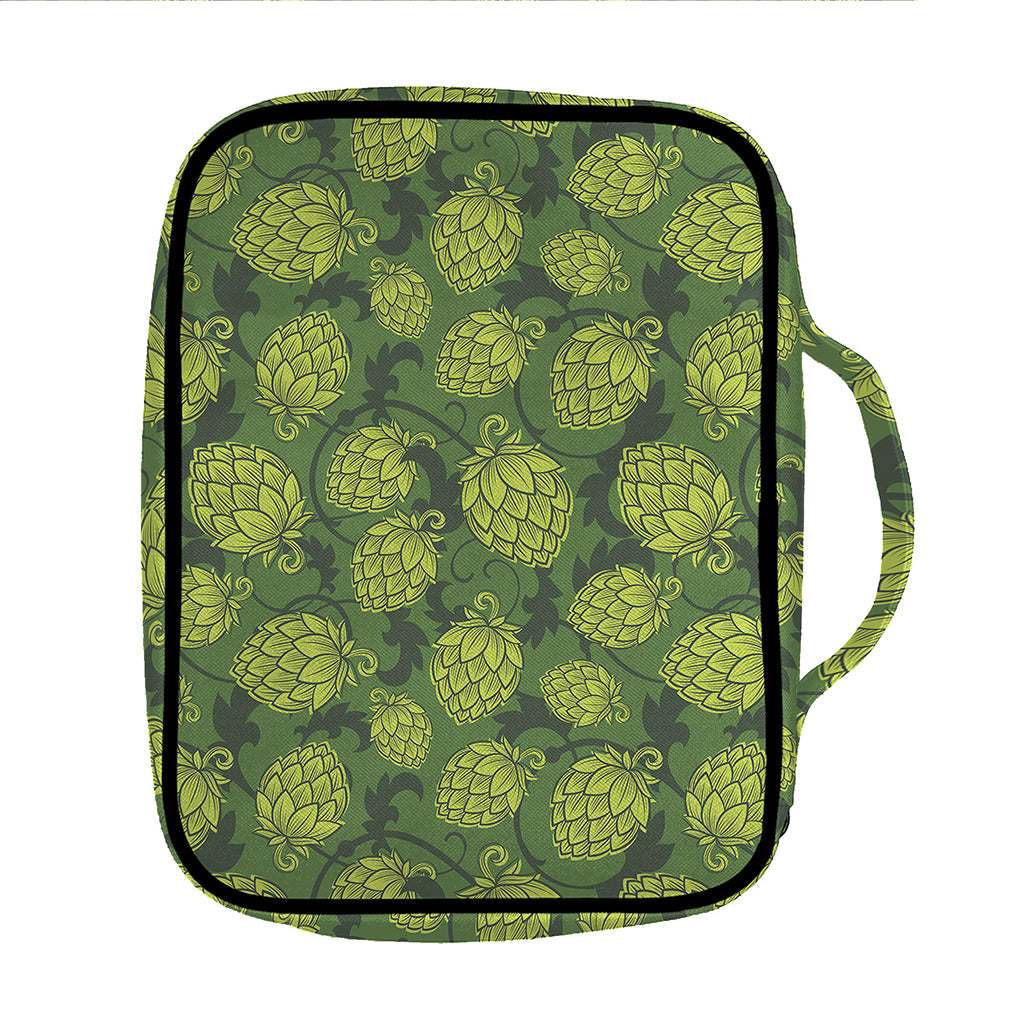 Cartoon Hop Cone Pattern Print Front Pocket Bible Bag