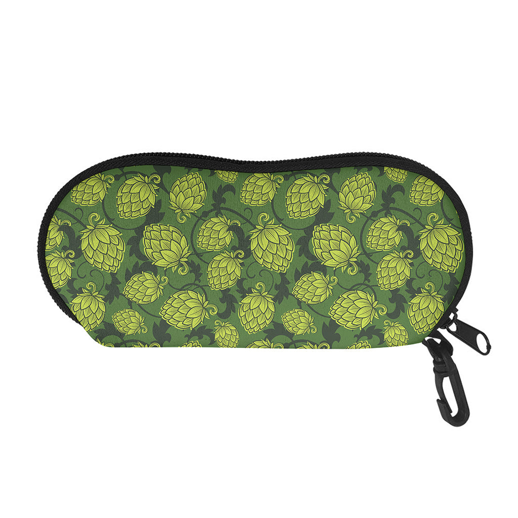 Cartoon Hop Cone Pattern Print Glasses Case