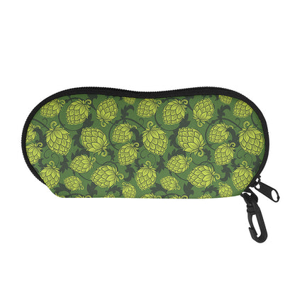 Cartoon Hop Cone Pattern Print Glasses Case
