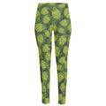 Cartoon Hop Cone Pattern Print High-Waisted Pocket Leggings