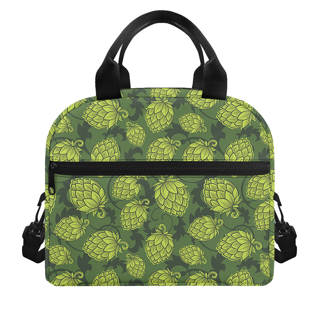 Cartoon Hop Cone Pattern Print Insulated Lunch Bag