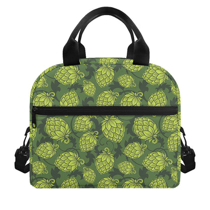 Cartoon Hop Cone Pattern Print Insulated Lunch Bag