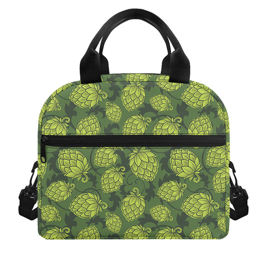 Cartoon Hop Cone Pattern Print Insulated Lunch Bag