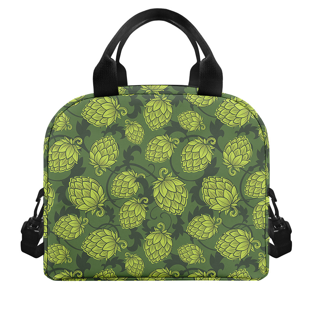 Cartoon Hop Cone Pattern Print Insulated Lunch Bag