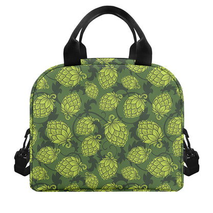 Cartoon Hop Cone Pattern Print Insulated Lunch Bag