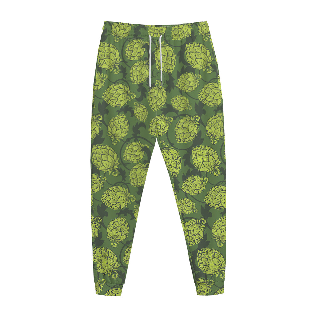 Cartoon Hop Cone Pattern Print Jogger Pants