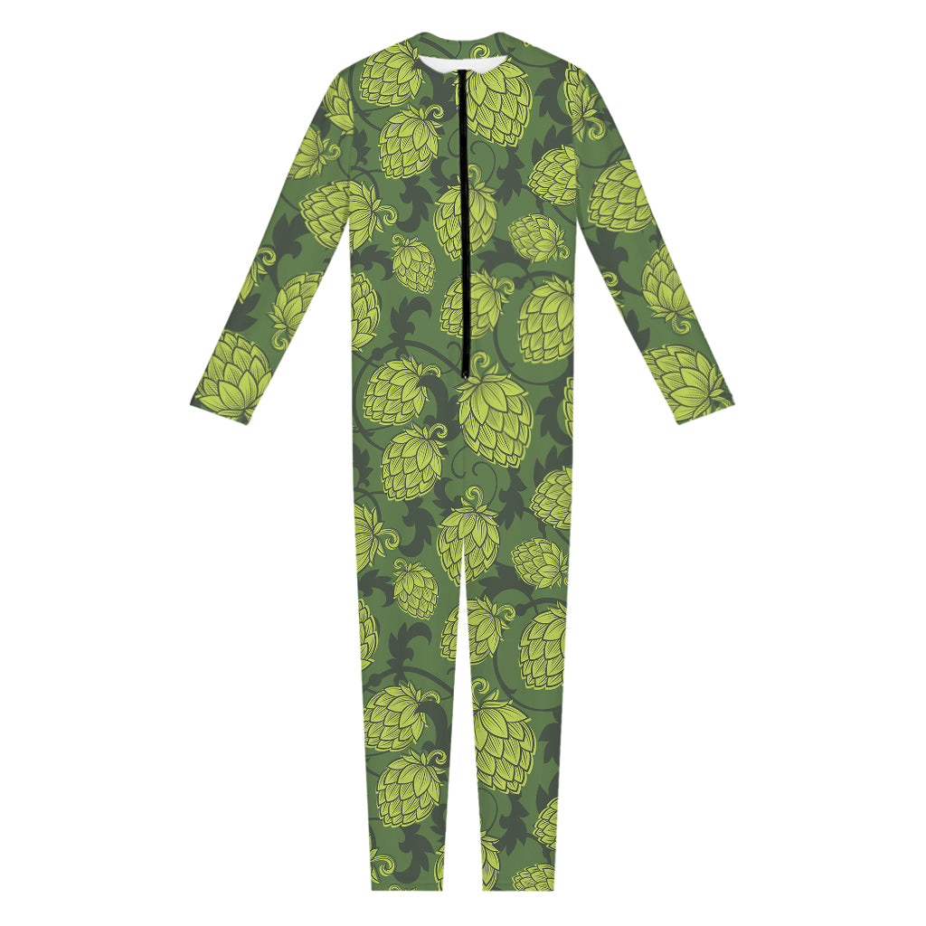 Cartoon Hop Cone Pattern Print Jumpsuit