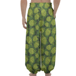 Cartoon Hop Cone Pattern Print Lantern Pants