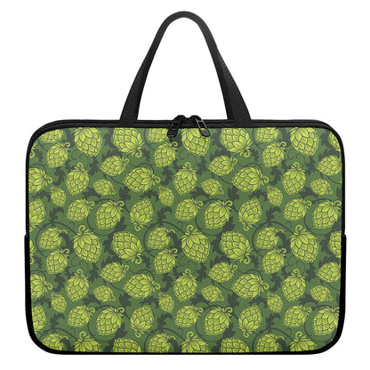 Cartoon Hop Cone Pattern Print Laptop Sleeve With Handle