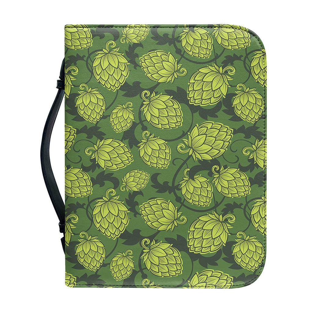 Cartoon Hop Cone Pattern Print Leather Bible Cover