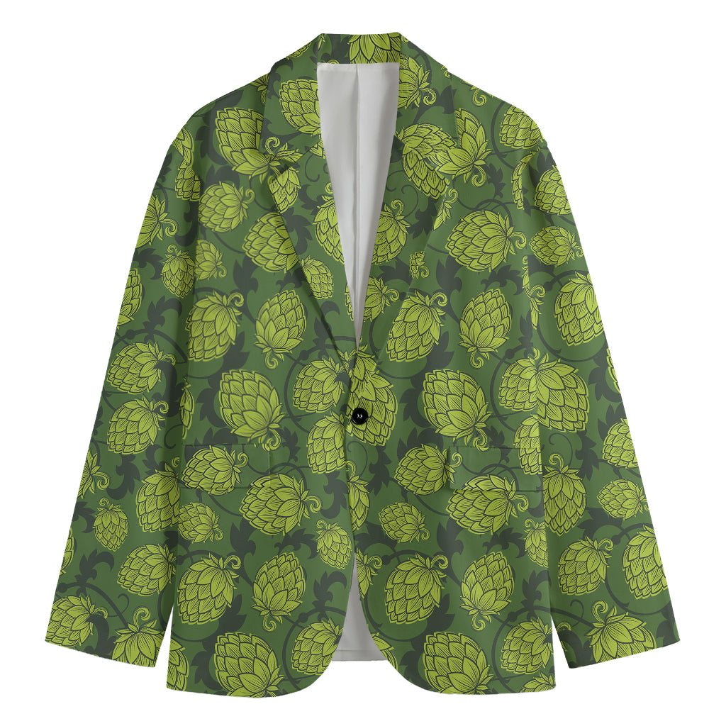 Cartoon Hop Cone Pattern Print Men's Blazer